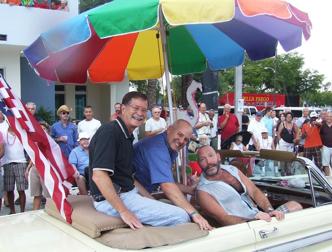 City Manager and Mayor at the Stonewall Summer Pride Parade